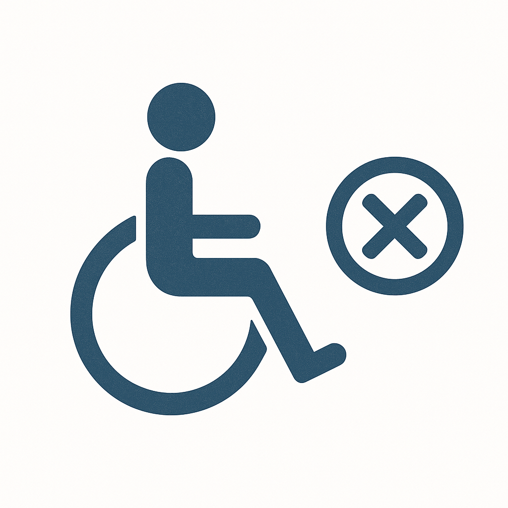 Pas d'accès handicapé